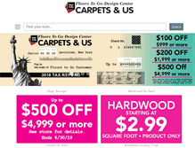 Tablet Screenshot of carpetsandus.com